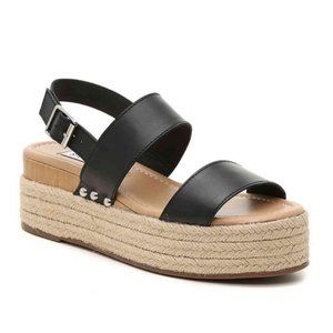BNWOT Steve Madden Fifer Wedge Sandal Black